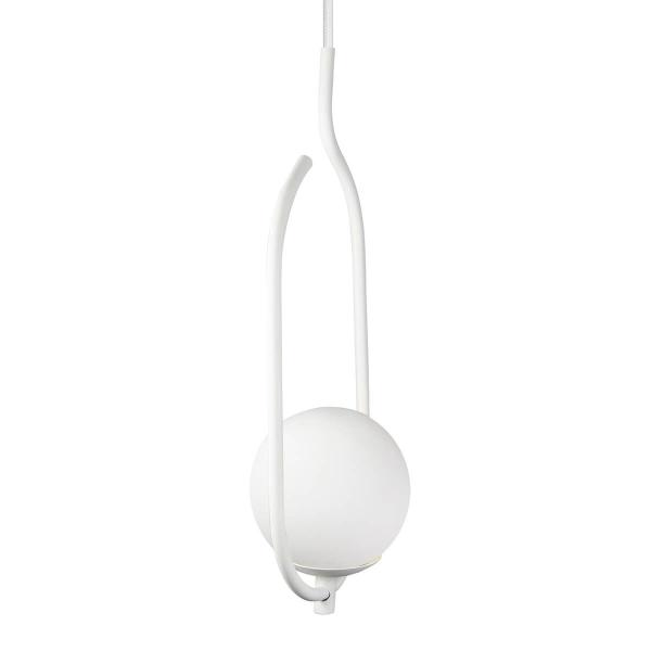 Imagem de Kit 2 Pendente Lustre On Clip BRANCO globo de vidro BRANCO 