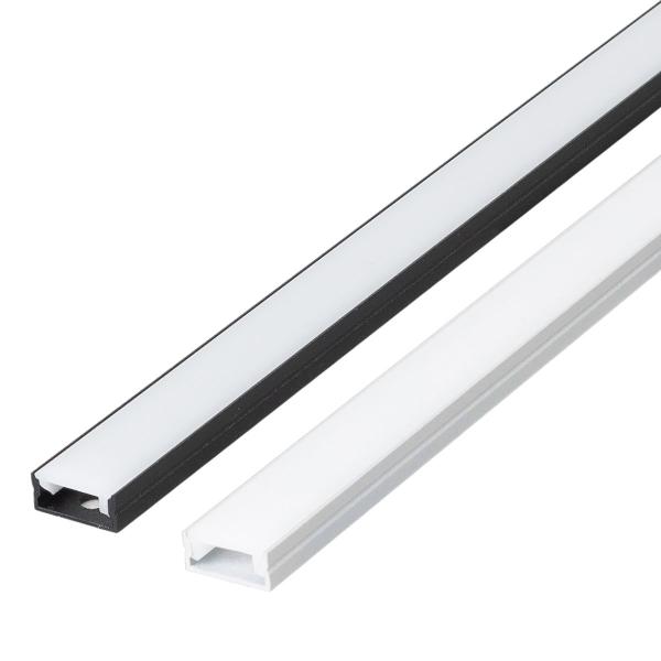 Imagem de Kit 2 Perfil de Led Reforçado Sobrepor 17x7mm Barra 2m para Fita de Led Pasilux