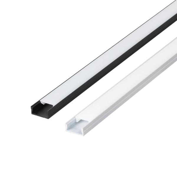 Imagem de Kit 2 Perfil de Led Reforçado Sobrepor 17x7mm Barra 2m para Fita de Led Pasilux