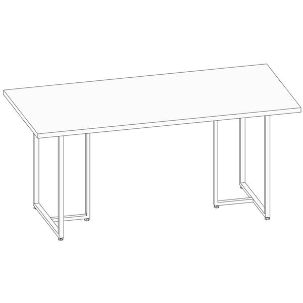 Imagem de Kit 2 Pés De Mesa 75X60Cm Mod. T Estilo Ind Ferro - Branco