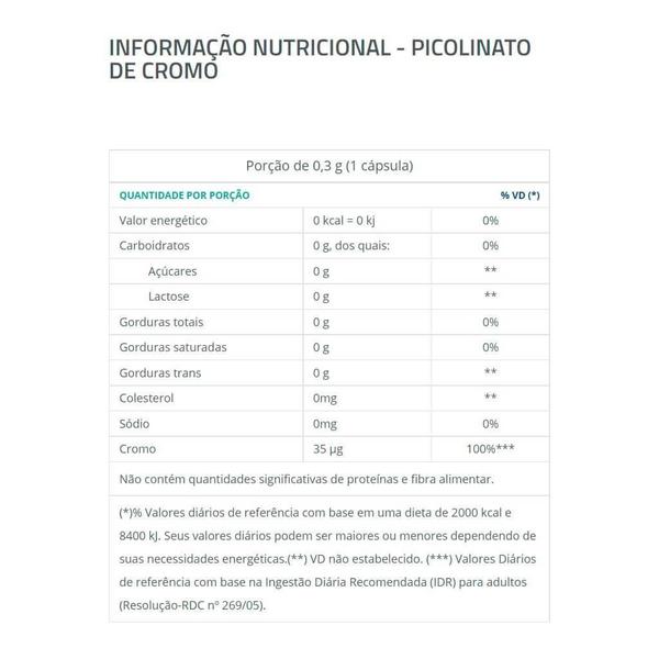 Imagem de Kit 2 Picolinato de Cromo Catarinense 60 Cápsulas