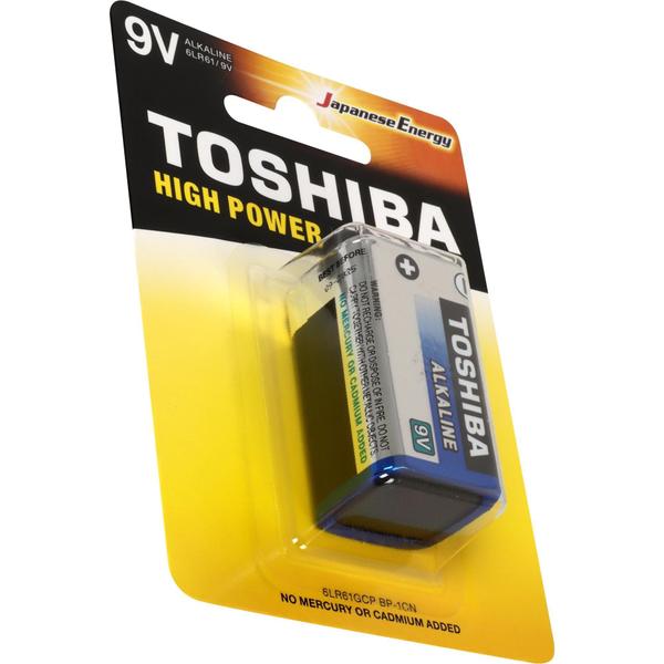 Imagem de Kit 2 Pilhas Alcalina Toshiba 9V High Power 6Lr61Gcp