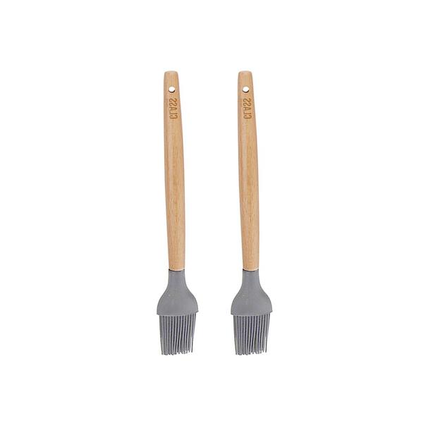 Imagem de Kit 2 Pincéis Culinário Bambu 24cm Utensílios Class Home