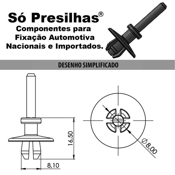 Imagem de Kit 2 Pinos Com Cordão Para Tampão Porta Malas Argo 2017 2018 2019 2020 2021 2022 2023 2024