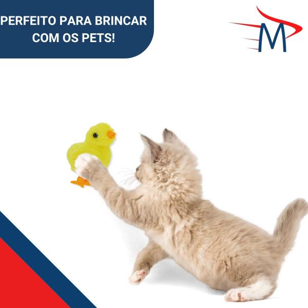 Imagem de Kit 2 Pintinhos Amarelinho A Corda Brinquedo Infantil Fofo 