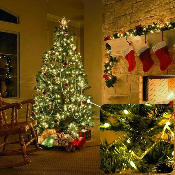 Imagem de Kit 2 Pisca Decoração Arvore Natal 200 Leds Fio Transparente