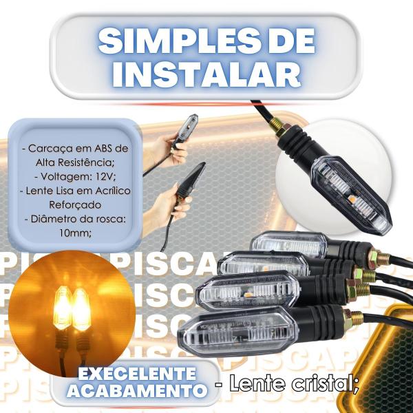 Imagem de Kit 2 Piscas Led Seta Honda Cb Twister 250 2020 Fan Titan moto