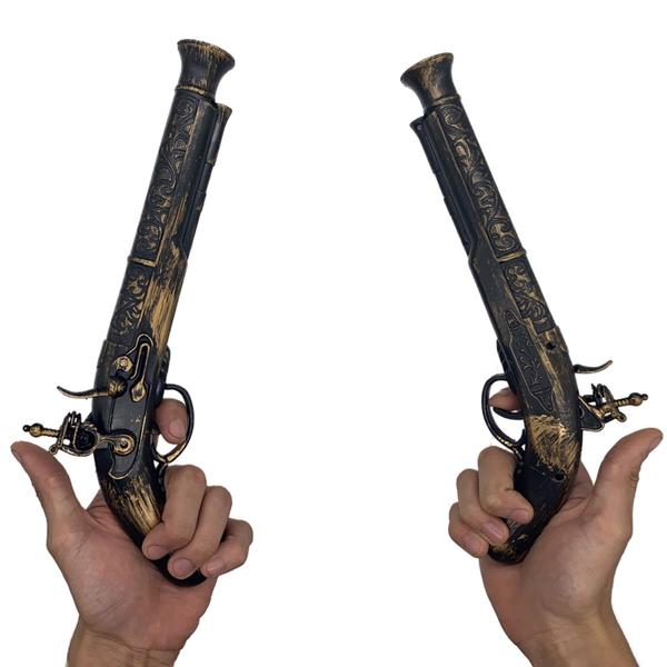 Kit 2 Pistola Revolver Pirata Brinquedo Infantil Fantasia - Guedes Épocas Imagem de Kit 2 Pistola Revolver Pirata Brinquedo Infantil Fantasia