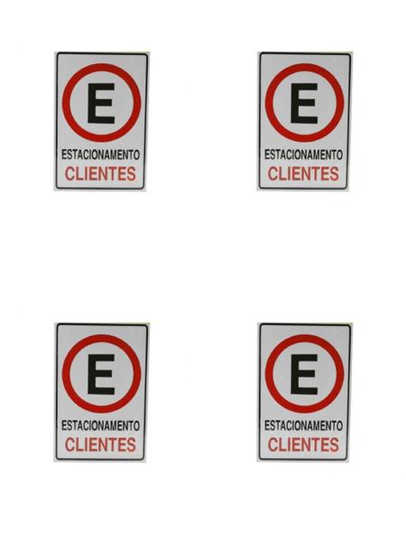 Imagem de KIT 2 PlacaS DE Sinalização 30x20 Estacionamento Clientes