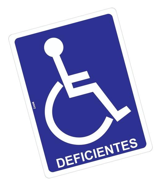 Imagem de Kit 2 Placas de Sinalização PCD - Acessibilidade para Pessoas com Deficiência e Cadeirantes