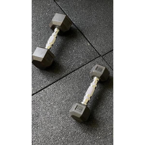 Kit 2 Placas Piso Emborrachado para Academia - 50X50Cm - Kapazi Imagem de Kit 2 Placas Piso Emborrachado para Academia - 50X50Cm
