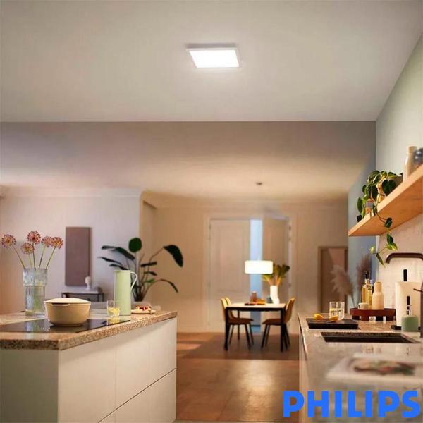 Imagem de Kit 2 Plafon Led Philips Quadrado Embutir 24w Luz Neutra 4000K