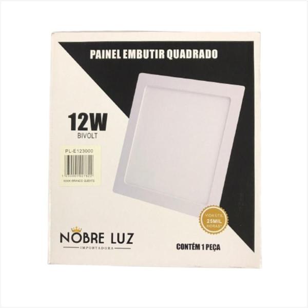 Imagem de Kit 2 Plafon Painel De Led Embutir 12w 3000k Original