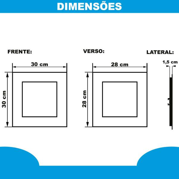 Imagem de Kit 2 Plafon Painel Embutir Quadrado Branco frio 110V/220V