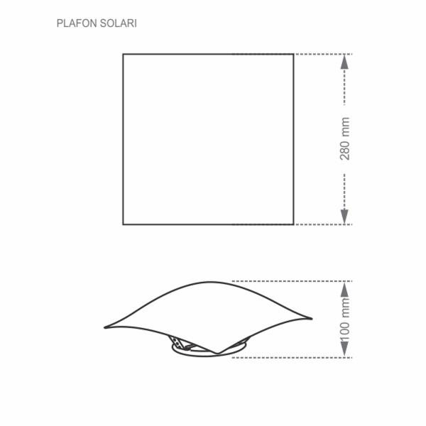 Imagem de Kit 2 Plafon Solari Quadrado LED Luz Fria 6500K Branca