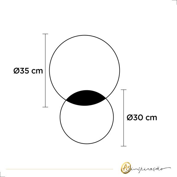 Imagem de Kit 2 Plafons Ring 30/35cm 3000K 39 Watts 2023/20/35