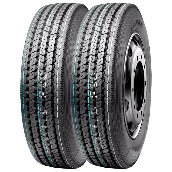 Imagem de Kit 2 Pneu Aro 17.5 215/75R17.5 Linglong LLF86 Liso 16 Lonas