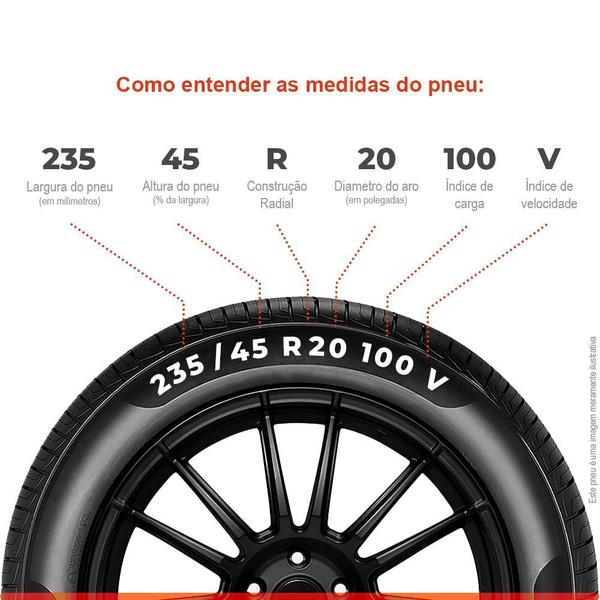 Imagem de Kit 2 Pneu Aro 20 235/45R20 Continental 100V Ecocontact 6