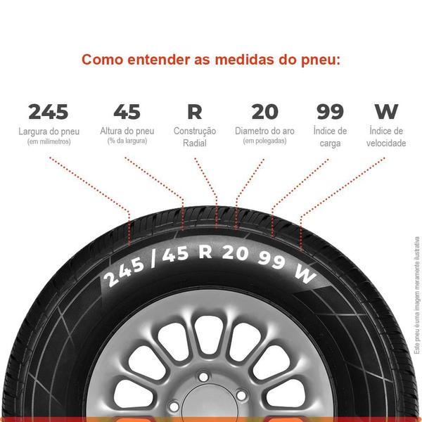 Imagem de Kit 2 Pneu Durable Aro 20 245/45r20 99W Sport D+