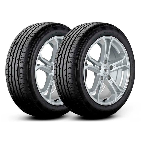 Imagem de Kit 2 Pneus 195/55R16 Run Flat Continental ContiPremiumContact 2 87V Aro 16