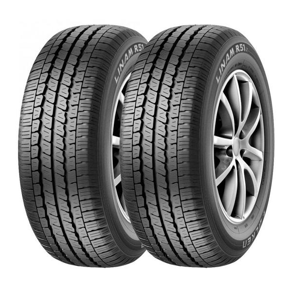 Kit 2 Pneus Falken Aro 14 195/100R14 Linam R51 8 Lonas 106/104P Imagem de Kit 2 Pneus Falken Aro 14 195/100R14 Linam R51 8 Lonas 106/104P