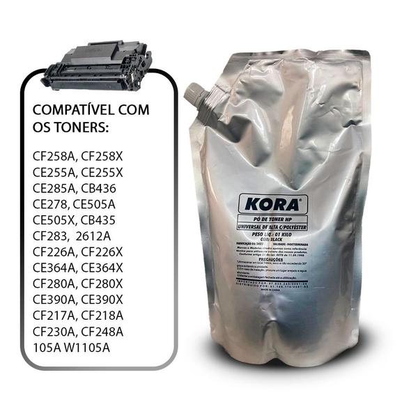 Imagem de kit 2 Pó para recarga compatível toner CE364A 64A