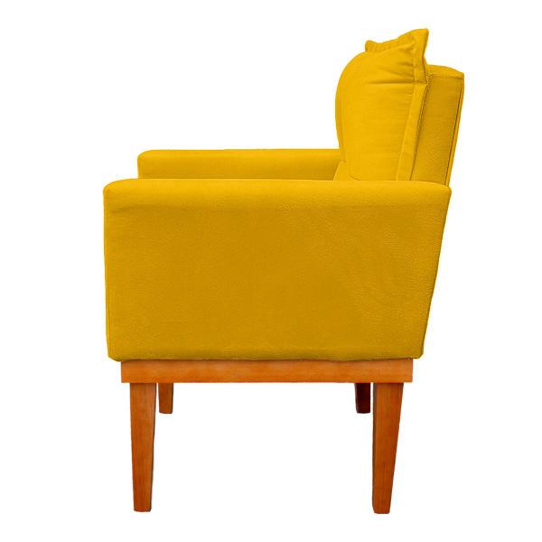 Imagem de Kit 2 Poltrona Decorativa Duda com Base de Madeira para Sala e Quarto Suede - Jylcrom