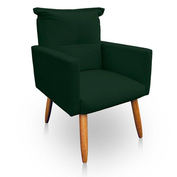 Imagem de Kit 2 Poltrona Decorativa Duda Sala E Quarto Suede Verde-