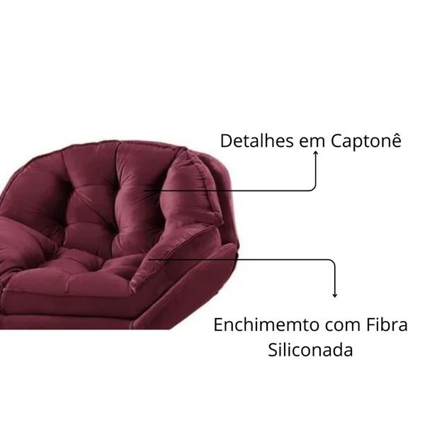 Imagem de Kit 2 Poltrona Decorativa Estofada Base Giratória Califórnia