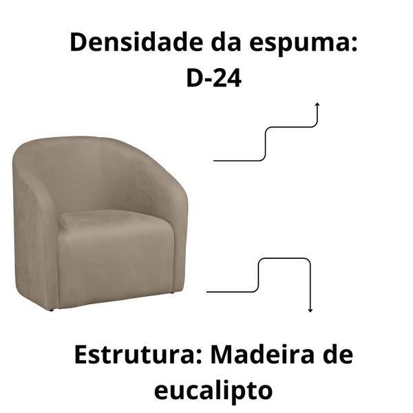 Imagem de Kit 2 Poltrona Decorativa Recepção Sala de Estar Lara Veludo