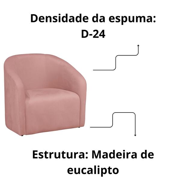 Imagem de Kit 2 Poltrona Decorativa Recepção Sala de Estar Lara Veludo