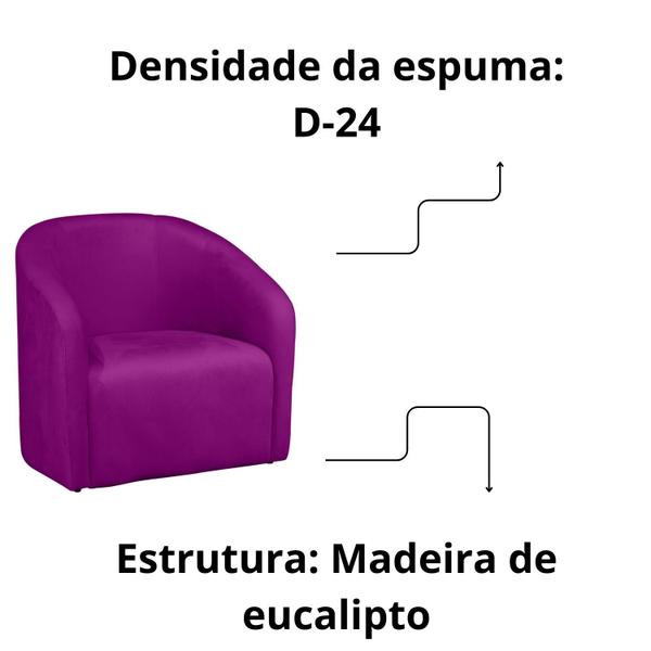 Imagem de Kit 2 Poltrona Decorativa Recepção Sala de Estar Lara Veludo