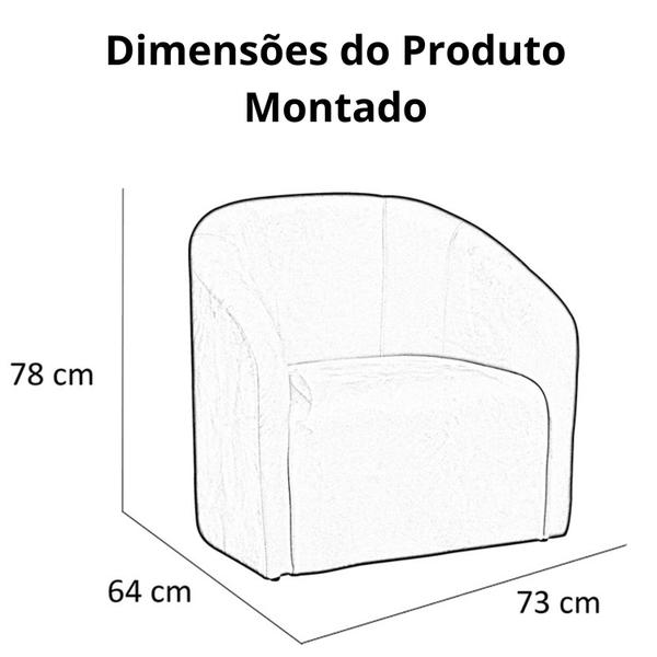 Imagem de Kit 2 Poltrona Decorativa Recepção Sala de Estar Lara Veludo