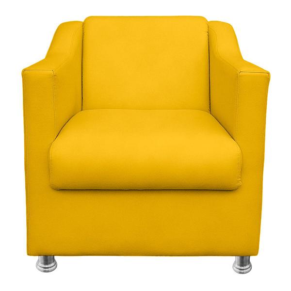 Imagem de Kit 2 Poltrona Gabi para Sala e Quarto material sintético Amarelo - Jylcrom