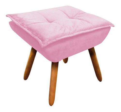 Imagem de Kit 2 Poltrona + Puff Opala Consultório Suede Rosa Bebê