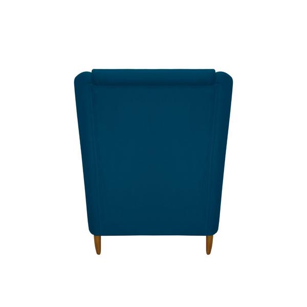 Imagem de Kit 2 Poltronas Atila Decorativa Sala Suede Azul Royal