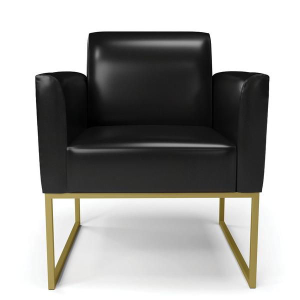 Imagem de Kit 2 Poltronas Base Industrial Dourado Marisa Corano D03 - D'Rossi