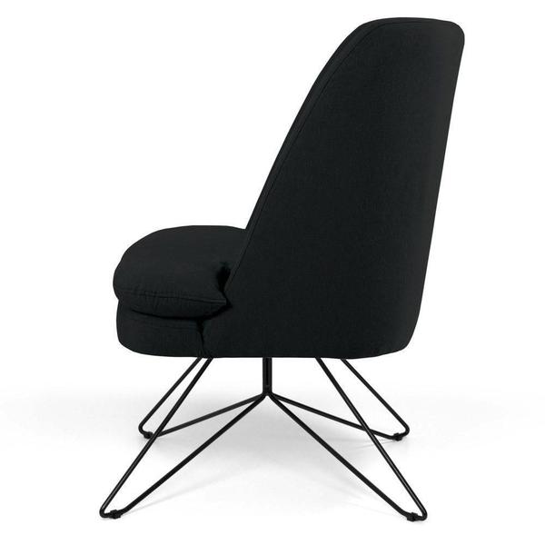 Imagem de Kit 2 Poltronas Base Suede Preto Domi