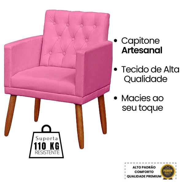 Imagem de Kit 2 Poltronas Cadeira Decorativa Capitone Cadeira Escritório Recepção Sala de estar manicure