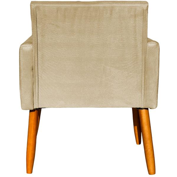 Imagem de Kit 2 Poltronas Cadeiras Decorativas Para Sala Recepção Nina Suede Cores Pé Castanho