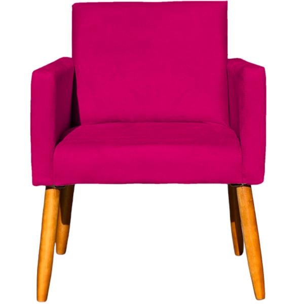 Imagem de Kit 2 Poltronas Cadeiras Decorativas Para Sala Recepção Nina Suede Cores Pé Castanho