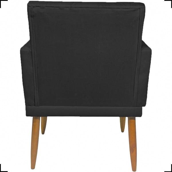 Imagem de Kit 2 Poltronas Capitonê Para Sala Decorativa Nina Suede Cores Pé Castanho 