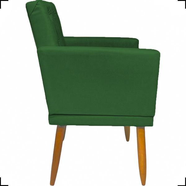 Imagem de Kit 2 Poltronas Capitonê Para Sala Decorativa Nina Suede Cores Pé Castanho 