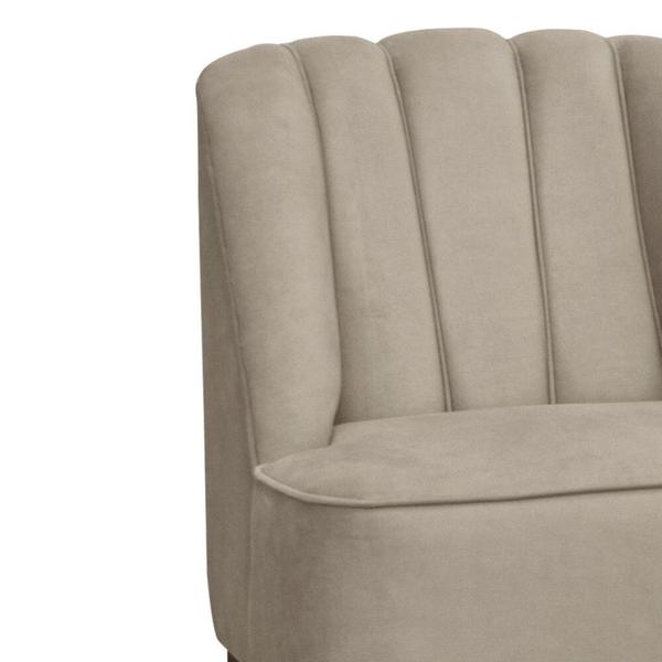 Imagem de Kit 2 Poltronas com 1 Sofá e 1 Puff Carlita Classic Luxo Sala Suede Bege - Ahazzo Móveis