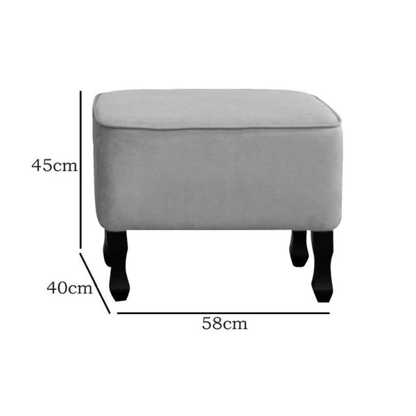 Imagem de Kit 2 Poltronas com 1 Sofá e 1 Puff Carlita Classic Luxo Sala Suede Marrom - Ahazzo Móveis