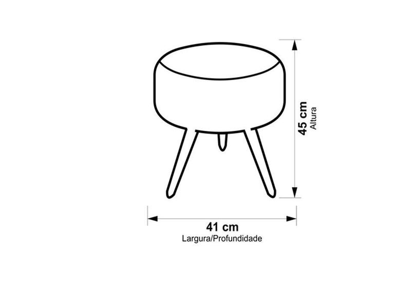 Imagem de Kit 2 Poltronas Decorativa Aurora + 1 Puff Redondo Suede Cinza Pés Madeira Mz Decor