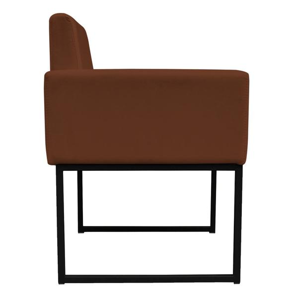 Imagem de Kit 2 Poltronas Decorativa Base De Ferro Preto Veludo Terracota - Montanaris Decor