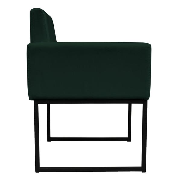 Imagem de Kit 2 Poltronas Decorativa Base De Ferro Preto Veludo Verde - Montanaris Decor