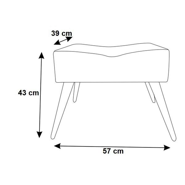 Imagem de Kit 2 Poltronas Decorativa Bia + Puff Retangular Suede Marrom Pés Madeira Mz Decor