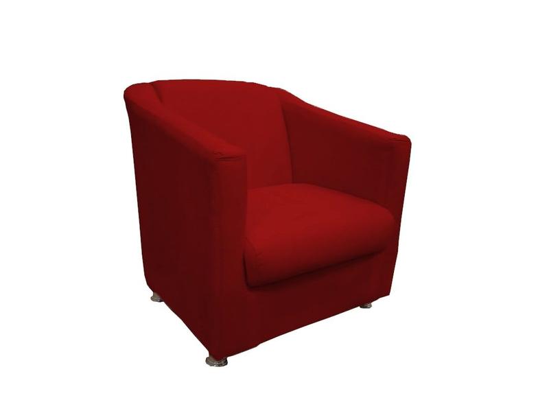 Imagem de Kit 2 Poltronas Decorativa Biane Suede Vermelho Pés Cromado Ms Decor